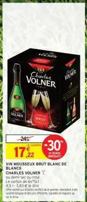 Intermarché VIN MOUSSEUX BRUT BLANC DE BLANCS offre