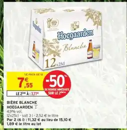 Intermarché Bière Blanche Hoegaarden offre