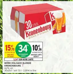 Intermarché Bière d'Alsace Blonde Kronenbourg offre
