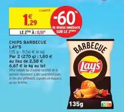 Intermarché Chips Barbecue Lay's offre