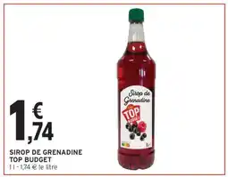 Intermarché SIROP DE GRENADINE TOP BUDGET offre