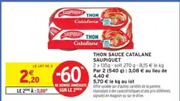 Intermarché Thon Sauce Catalane Saupiquet offre