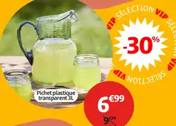 Gifi Pichet plastique transparent offre