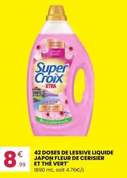Stokomani SUPER CROIX 42 doses de lessive liquide japon fleur de cerisier et thé vert offre