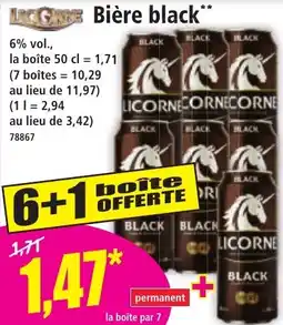 Norma LICORNE Biere black offre