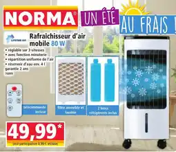 Norma Rafraîchisseur d'air mobile 80 W offre