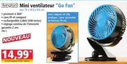 Norma LIVINGTON Mini ventilateur "Go Fan" offre