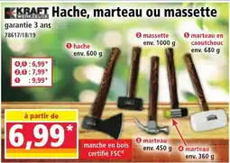 Norma KKRAFT Hache, marteau ou massette offre