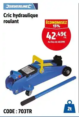 Screwfix SILVERLINE Cric hydraulique roulant offre