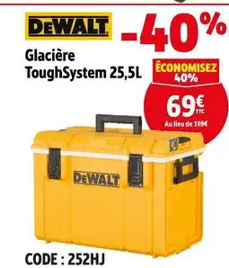 Screwfix DEWALT Glacière ToughSystem 25,5L offre