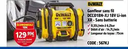 Screwfix DEWALT Gonfleur sans fil DCC018N-XJ 18V Li-ion XR - Sans batterie offre