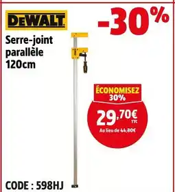 Screwfix DEWALT Serre-joint parallèle 120cm offre