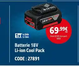 Screwfix BOSCH Batterie 18v li-ion cool pack offre