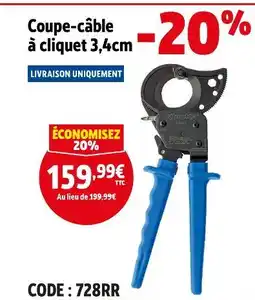Screwfix Coupe-câble à cliquet 3,4cm offre
