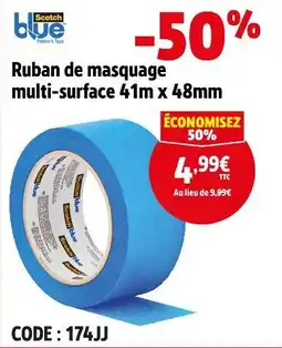 Screwfix SCOTCH BLUE Ruban de masquage multi-surface offre