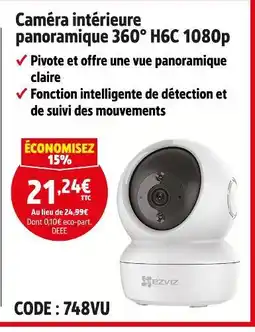 Screwfix EZVIZ Caméra intérieure panoramique 360° H6C 1080p offre