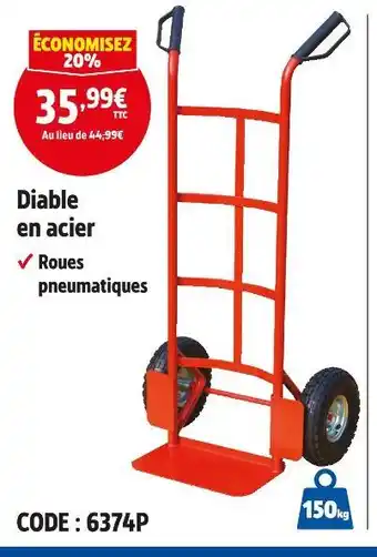 Screwfix Diable en acier offre