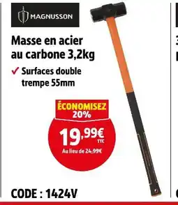 Screwfix MAGNUSSON Masse en acier au carbone 3,2kg offre