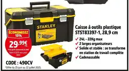 Screwfix STANLEY Caisse à outils plastique stst83397-1, 28,9 cm offre