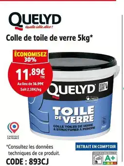 Screwfix QUELYD Colle de toile de verre 5kg offre