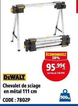 Screwfix DEWALT Chevalet de sciage en métal 111 cm offre