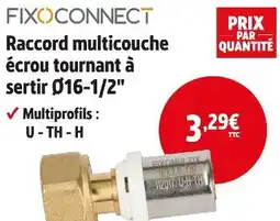 Screwfix FIXOCONNECT Raccord multicouche écrou tournant à sertir Ø16-1/2 offre
