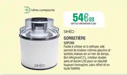 Extra SIMÉO Sorbetière offre