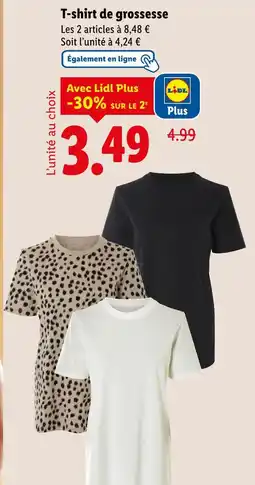 Lidl T-shirt de grossesse offre