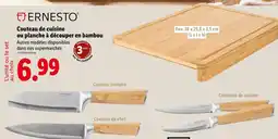 Lidl ERNESTO Couteau de cuisine ou planche à découper en bambou offre