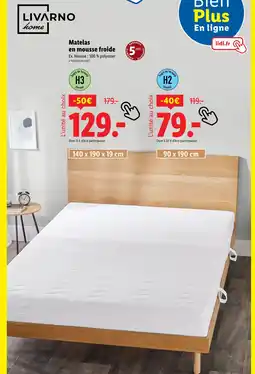 Lidl LIVARNO HOME Matelas en mousse froide offre