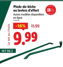 Lidl PARKSIDE Pieds-de-biche ou leviers d’effort offre