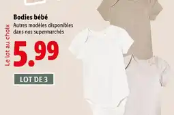 Lidl Bodies bébé offre