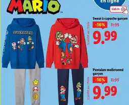 Lidl Sweat à capuche garçon offre