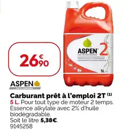 Weldom ASPEN Carburant prêt à l'emploi 2t offre