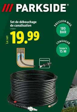 Lidl PARKSIDE Set de débouchage de canalisation offre