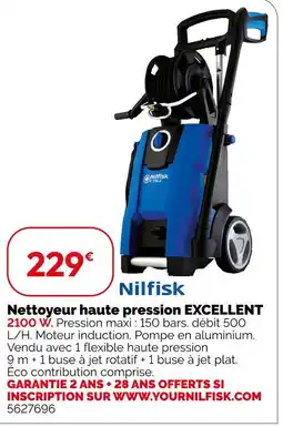 Weldom NILFISK Nettoyeur haute pression EXCELLENT 2100 W offre