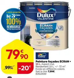 Weldom DULUX VALENTINE Peinture façades ecran+ offre