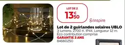 Weldom INSPIRE Lot de 2 guirlandes solaires UBLO offre