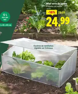 Lidl Mini serre de jardin À monter soi-même offre