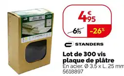 Weldom STANDERS Lot de 300 vis plaque de plâtre offre