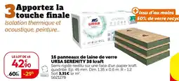 Weldom URSA 16 panneaux de laine de verre serenity 38 kraft offre