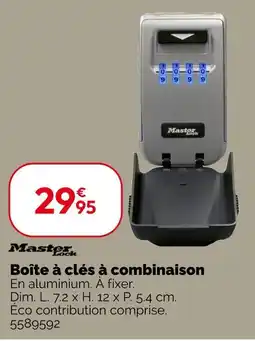 Weldom MASTER LOCK Boîte à clés à combinaison offre