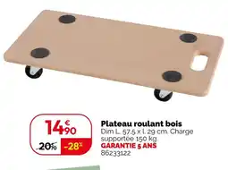 Weldom Plateau roulant bois offre