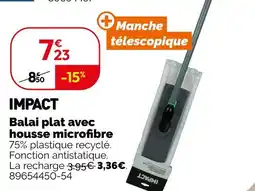 Weldom IMPACT Balai plat avec housse microfibre offre