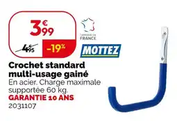 Weldom MOTTEZ Crochet standard multi-usage gainé offre