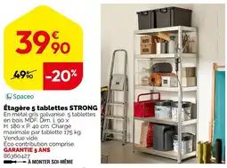 Weldom SPACEO Étagère 5 tablettes strong offre