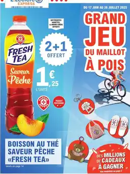 E.Leclerc Express Boisson au thé saveur peche offre