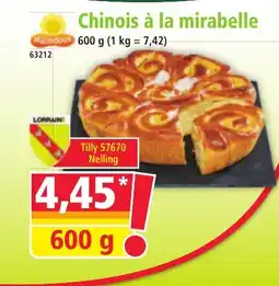 Norma Chinois à la mirabelle offre
