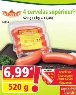 Norma 4 cervelas supérieur offre