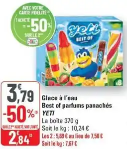 G20 Glace à l'eau Best of parfums panachés YETI offre